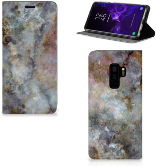 B2Ctelecom Samsung Galaxy S9 Plus Standcase Hoesje Design Marmer Grijs