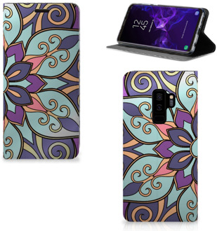 B2Ctelecom Samsung Galaxy S9 Plus Standcase Hoesje Design Purple Flower