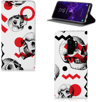 B2Ctelecom Samsung Galaxy S9 Plus Standcase Hoesje Design Skull Red