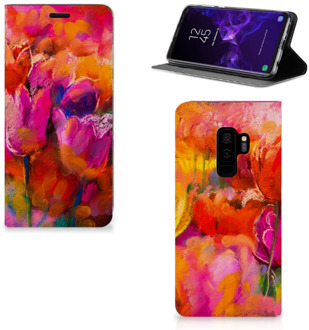 B2Ctelecom Samsung Galaxy S9 Plus Standcase Hoesje Design Tulpen