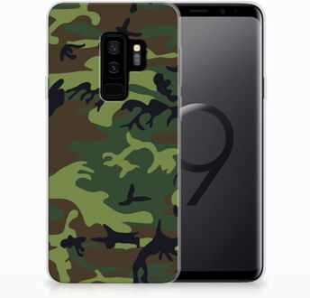 B2Ctelecom Samsung Galaxy S9 Plus TPU Hoesje Design Army Dark