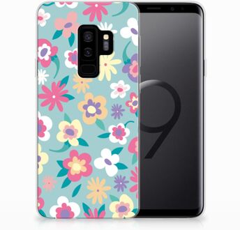 B2Ctelecom Samsung Galaxy S9 Plus TPU Hoesje Design Flower Power