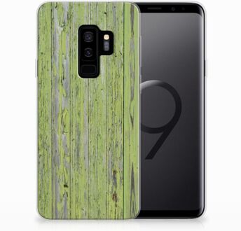 B2Ctelecom Samsung Galaxy S9 Plus TPU Hoesje Design Green Wood