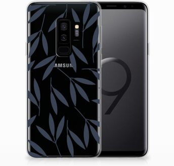 B2Ctelecom Samsung Galaxy S9 Plus TPU Hoesje Design Leaves Blue