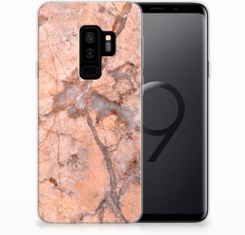 B2Ctelecom Samsung Galaxy S9 Plus TPU Hoesje Design Marmer Oranje