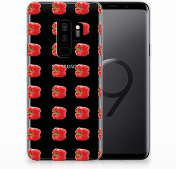 B2Ctelecom Samsung Galaxy S9 Plus TPU Hoesje Design Paprika Red