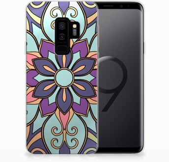 B2Ctelecom Samsung Galaxy S9 Plus TPU Hoesje Design Purple Flower