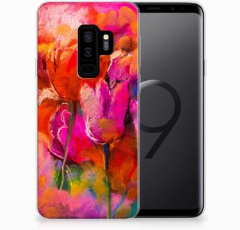 B2Ctelecom Samsung Galaxy S9 Plus TPU Hoesje Design Tulpen