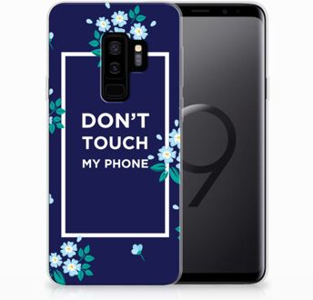 B2Ctelecom Samsung Galaxy S9 Plus TPU Hoesje Flowers Blue DTMP