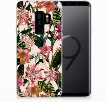 B2Ctelecom Samsung Galaxy S9 Plus TPU-siliconen Hoesje Flowers