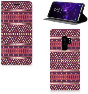 B2Ctelecom Samsung Galaxy S9 Plus Uniek Standcase Hoesje Aztec Purple