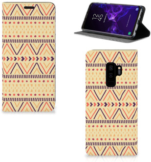 B2Ctelecom Samsung Galaxy S9 Plus Uniek Standcase Hoesje Aztec Yellow