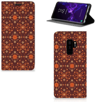 B2Ctelecom Samsung Galaxy S9 Plus Uniek Standcase Hoesje Batik Brown