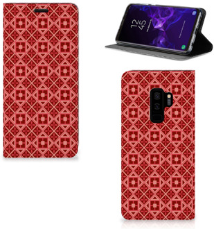 B2Ctelecom Samsung Galaxy S9 Plus Uniek Standcase Hoesje Batik Red