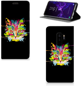 B2Ctelecom Samsung Galaxy S9 Plus Uniek Standcase Hoesje Cat Color