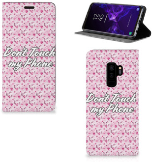 B2Ctelecom Samsung Galaxy S9 Plus Uniek Standcase Hoesje Flowers Pink DTMP