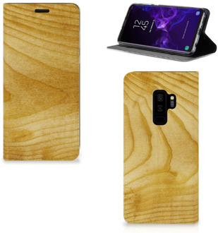 B2Ctelecom Samsung Galaxy S9 Plus Uniek Standcase Hoesje Licht Hout