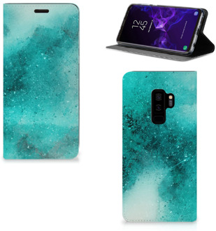 B2Ctelecom Samsung Galaxy S9 Plus Uniek Standcase Hoesje Painting Blue