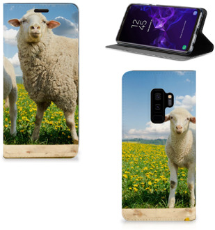 B2Ctelecom Samsung Galaxy S9 Plus Uniek Standcase Hoesje Schaap en Lammetje