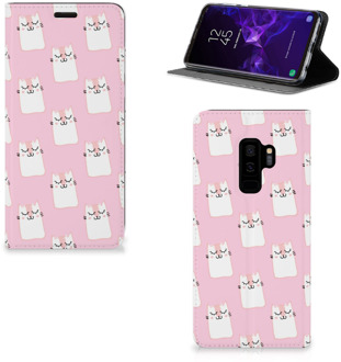 B2Ctelecom Samsung Galaxy S9 Plus Uniek Standcase Hoesje Sleeping Cats