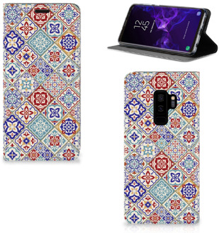 B2Ctelecom Samsung Galaxy S9 Plus Uniek Standcase Hoesje Tiles Color