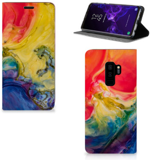 B2Ctelecom Samsung Galaxy S9 Plus Uniek Standcase Hoesje Watercolor Dark