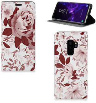 B2Ctelecom Samsung Galaxy S9 Plus Uniek Standcase Hoesje Watercolor Flowers