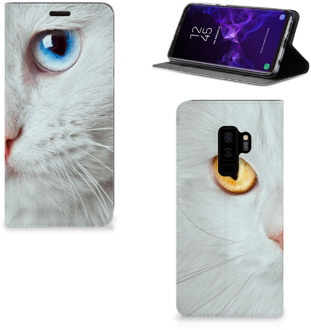 B2Ctelecom Samsung Galaxy S9 Plus Uniek Standcase Hoesje Witte Kat