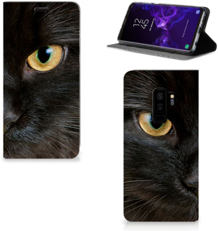 B2Ctelecom Samsung Galaxy S9 Plus Uniek Standcase Hoesje Zwarte Kat