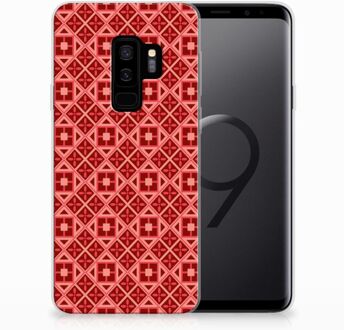 B2Ctelecom Samsung Galaxy S9 Plus Uniek TPU Hoesje Batik Red