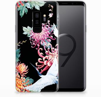 B2Ctelecom Samsung Galaxy S9 Plus Uniek TPU Hoesje Bird Flowers