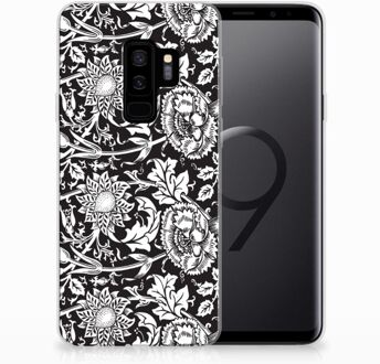 B2Ctelecom Samsung Galaxy S9 Plus Uniek TPU Hoesje Black Flowers