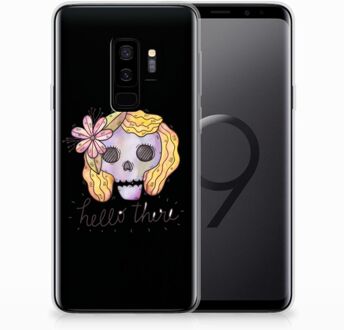 B2Ctelecom Samsung Galaxy S9 Plus Uniek TPU Hoesje Boho Skull