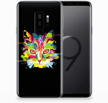 B2Ctelecom Samsung Galaxy S9 Plus Uniek TPU Hoesje Cat Color