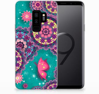 B2Ctelecom Samsung Galaxy S9 Plus Uniek TPU Hoesje Cirkels en Vlinders