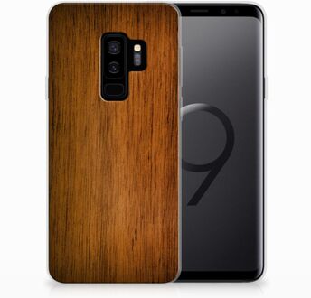 B2Ctelecom Samsung Galaxy S9 Plus Uniek TPU Hoesje Donker Hout