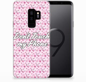 B2Ctelecom Samsung Galaxy S9 Plus Uniek TPU Hoesje Flowers Pink DTMP