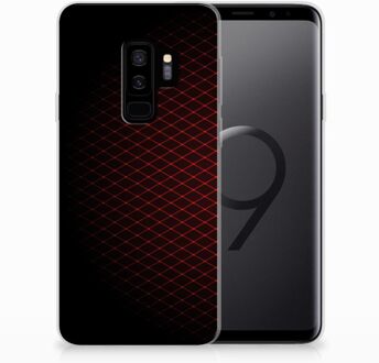 B2Ctelecom Samsung Galaxy S9 Plus Uniek TPU Hoesje Geruit Rood