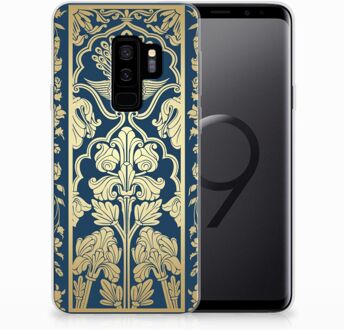 B2Ctelecom Samsung Galaxy S9 Plus Uniek TPU Hoesje Golden Flowers