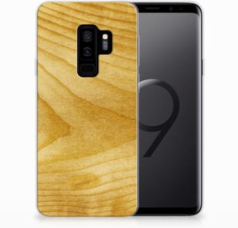 B2Ctelecom Samsung Galaxy S9 Plus Uniek TPU Hoesje Licht Hout