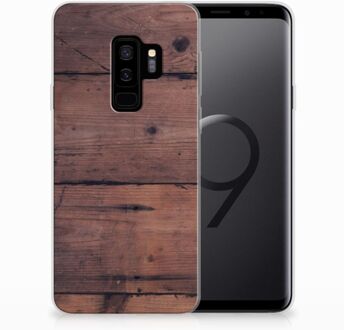 B2Ctelecom Samsung Galaxy S9 Plus Uniek TPU Hoesje Old Wood