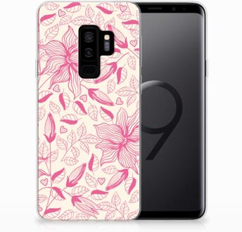 B2Ctelecom Samsung Galaxy S9 Plus Uniek TPU Hoesje Pink Flowers