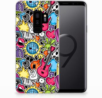 B2Ctelecom Samsung Galaxy S9 Plus Uniek TPU Hoesje Punk Rock