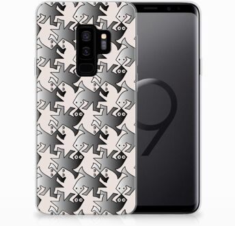 B2Ctelecom Samsung Galaxy S9 Plus Uniek TPU Hoesje Salamander Grey