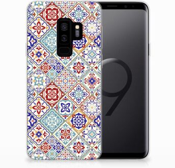 B2Ctelecom Samsung Galaxy S9 Plus Uniek TPU Hoesje Tiles Color