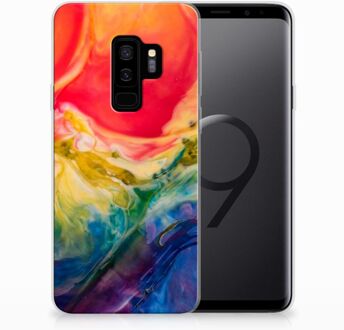 B2Ctelecom Samsung Galaxy S9 Plus Uniek TPU Hoesje Watercolor Dark