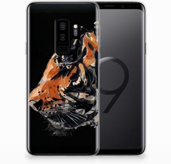 B2Ctelecom Samsung Galaxy S9 Plus Uniek TPU Hoesje Watercolor Tiger