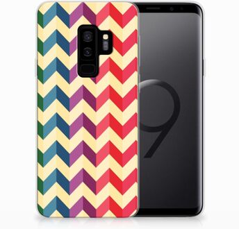 B2Ctelecom Samsung Galaxy S9 Plus Uniek TPU Hoesje Zigzag Color