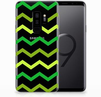 B2Ctelecom Samsung Galaxy S9 Plus Uniek TPU Hoesje Zigzag Groen