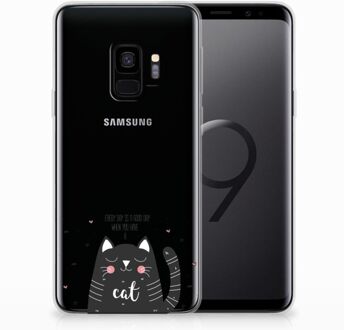 B2Ctelecom Samsung Galaxy S9 Siliconen Hoesje Cat Good Day